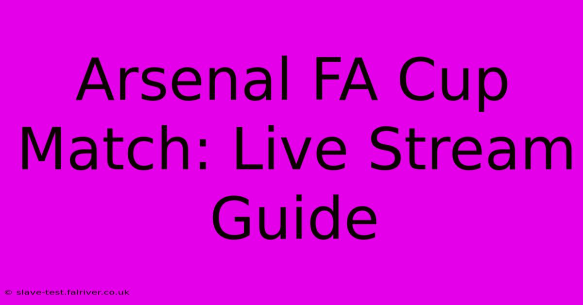 Arsenal FA Cup Match: Live Stream Guide