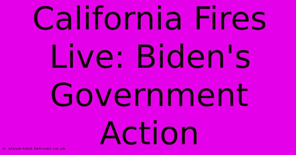 California Fires Live: Biden's Government Action