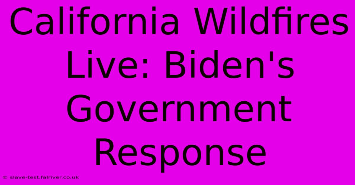 California Wildfires Live: Biden's Government Response