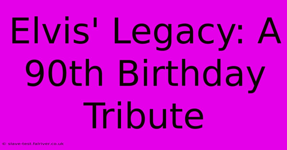 Elvis' Legacy: A 90th Birthday Tribute