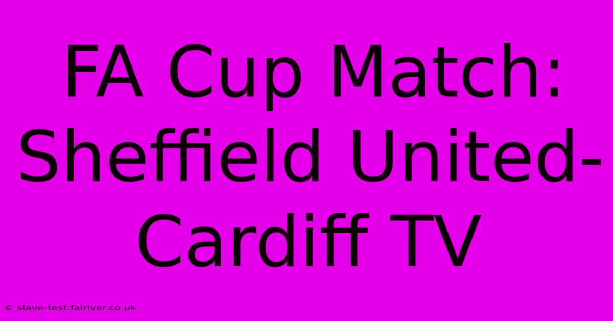 FA Cup Match: Sheffield United-Cardiff TV