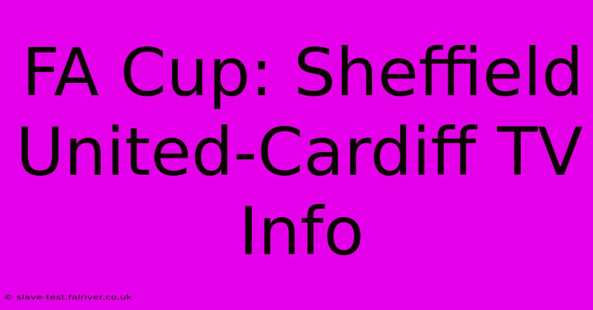 FA Cup: Sheffield United-Cardiff TV Info