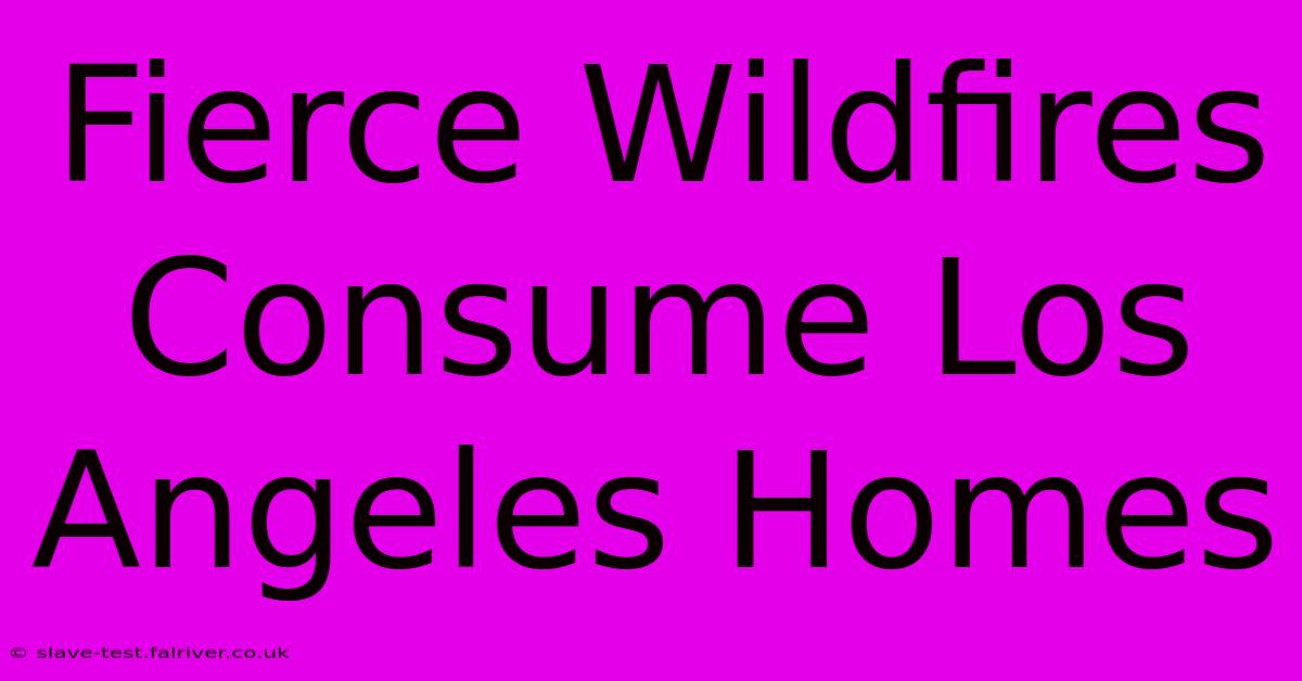 Fierce Wildfires Consume Los Angeles Homes