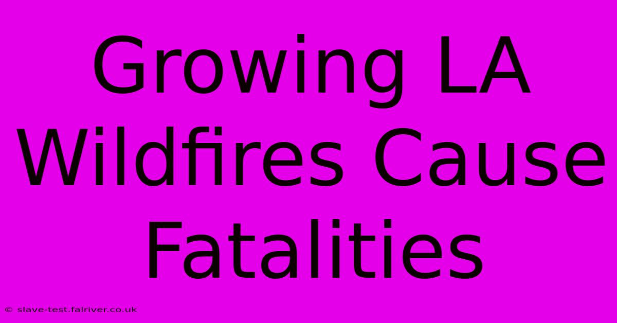 Growing LA Wildfires Cause Fatalities