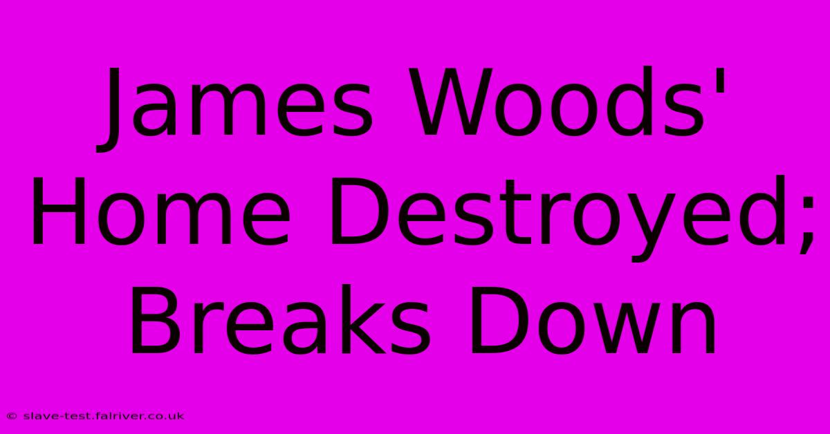 James Woods' Home Destroyed; Breaks Down