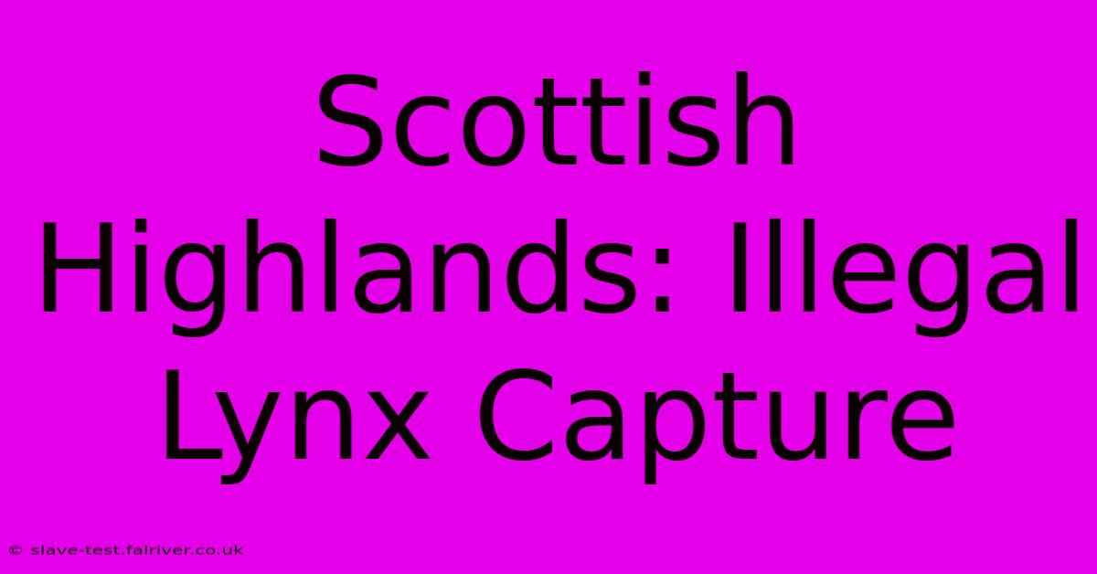 Scottish Highlands: Illegal Lynx Capture