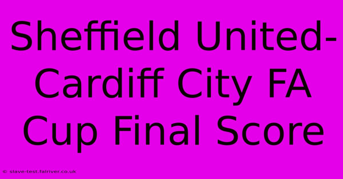 Sheffield United-Cardiff City FA Cup Final Score