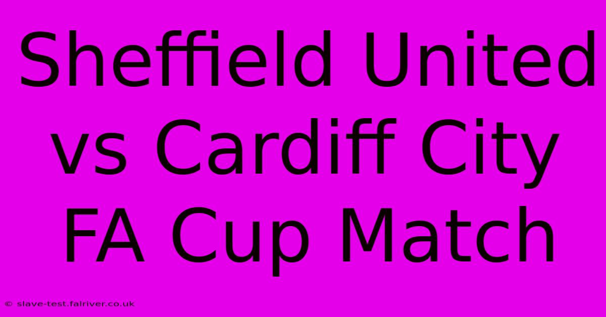 Sheffield United Vs Cardiff City FA Cup Match