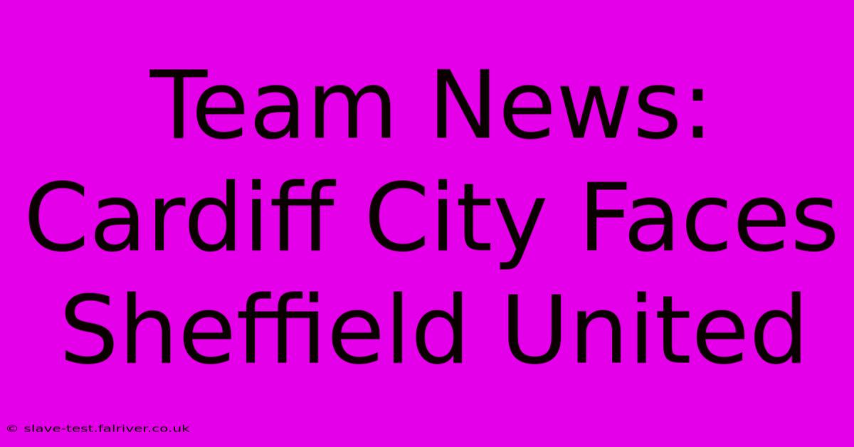 Team News: Cardiff City Faces Sheffield United