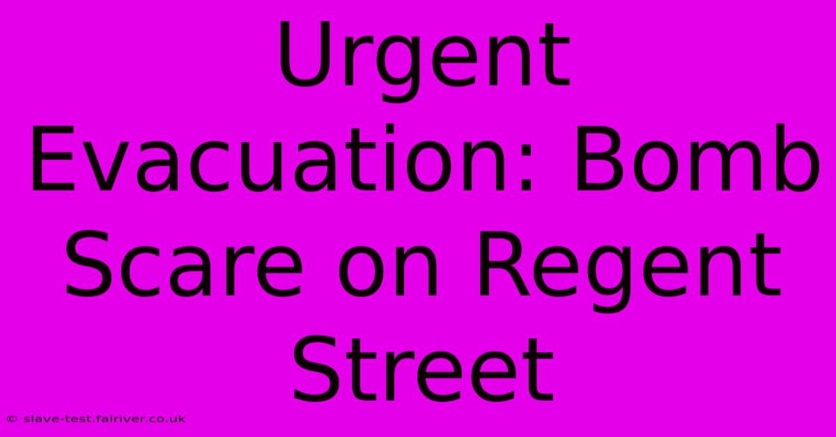 Urgent Evacuation: Bomb Scare On Regent Street