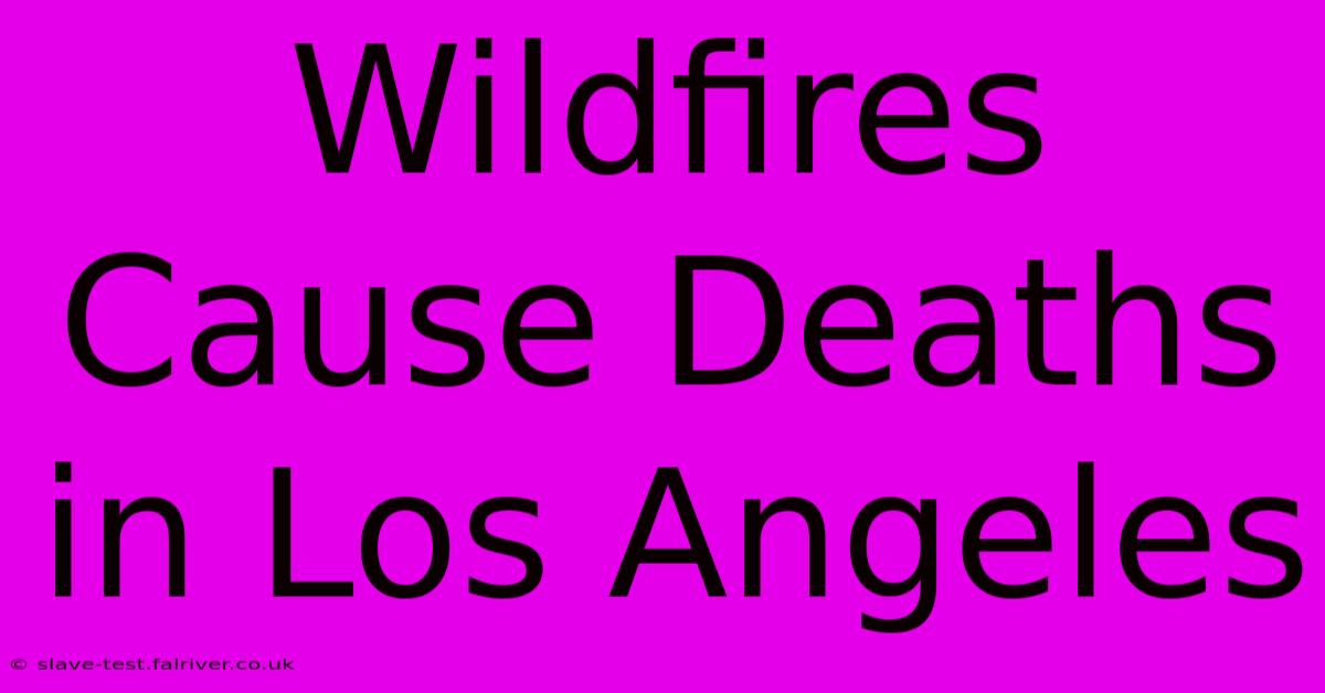 Wildfires Cause Deaths In Los Angeles