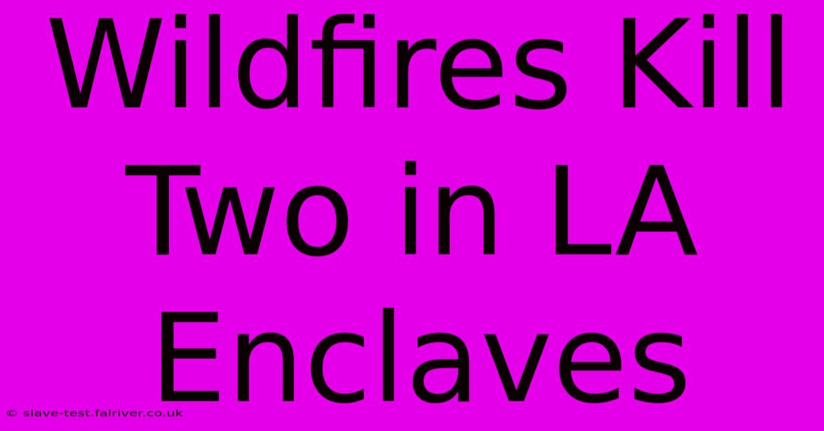 Wildfires Kill Two In LA Enclaves